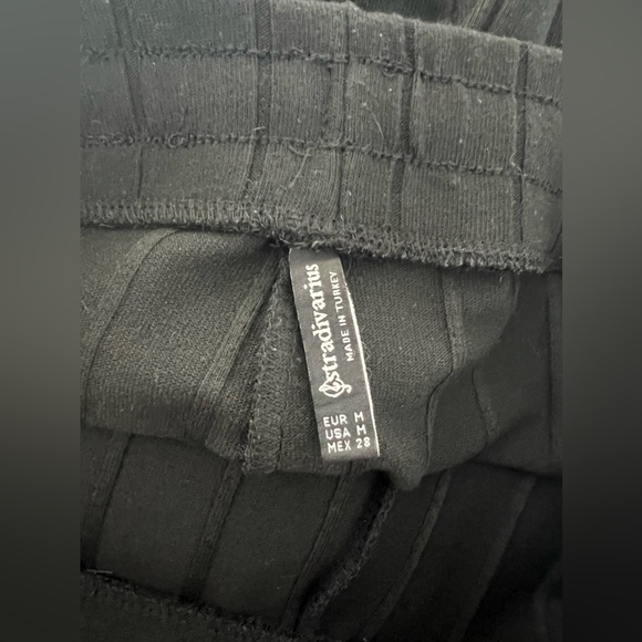 [SOLD] STRADIVARIUS Recycled Polyester Ribbed Wide Leg Pants - Picture 7 of 7